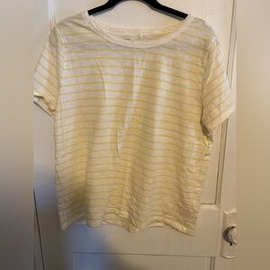 Jcrew Girlfriend Yellow Striped Women's Top